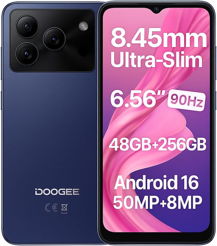 DOOGEE Note56 Plus Smartphone, 48GB+256GB, Android 16 - Débloqué