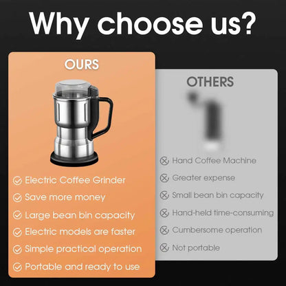 TechChic Grand Moulin électrique en acier inoxydable 220 V broyeur à grains domestique 4 lames améliorées démarrage facile poudre fine 4 litres